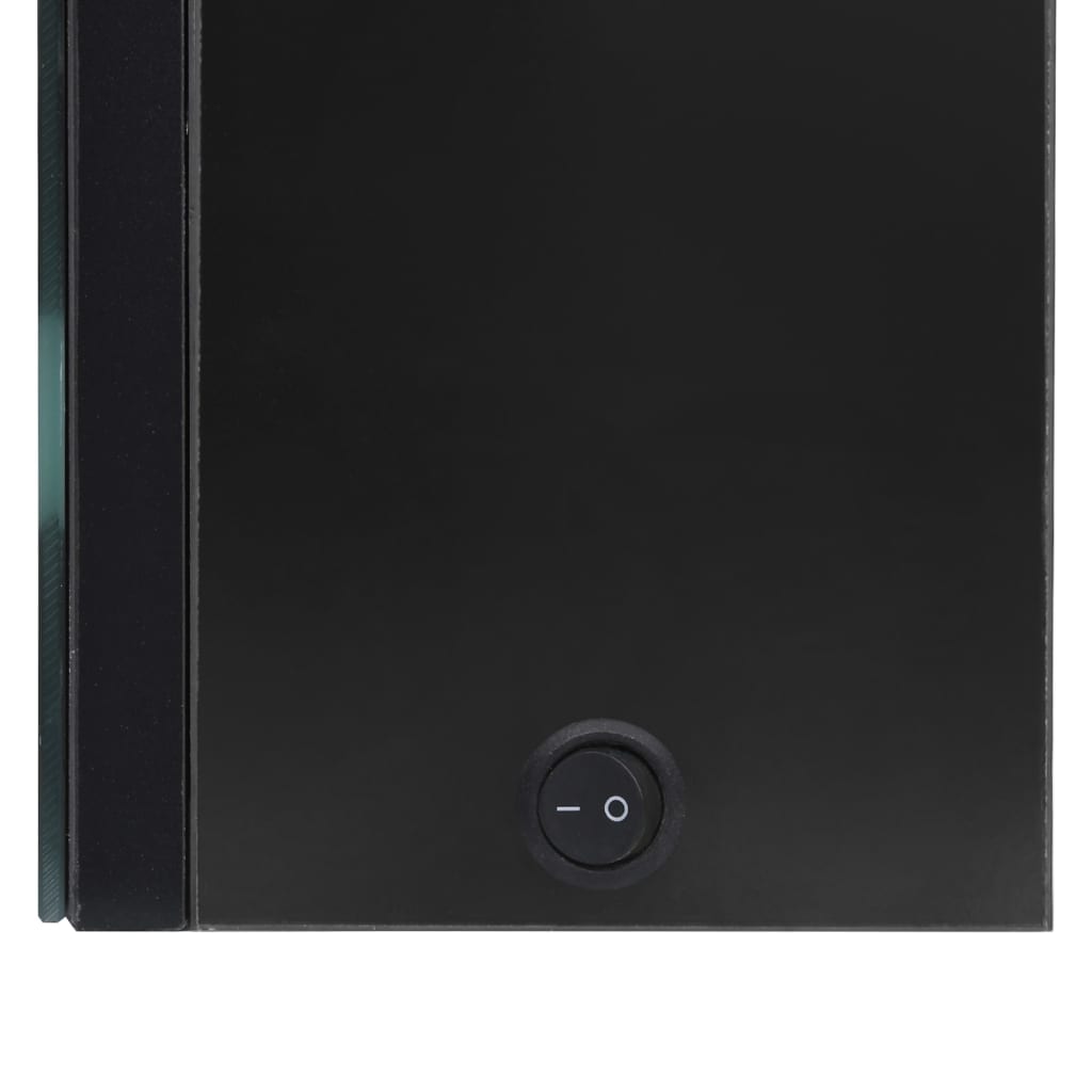 LED Bathroom Mirror Cabinet Shining Black 50x14x60 cm