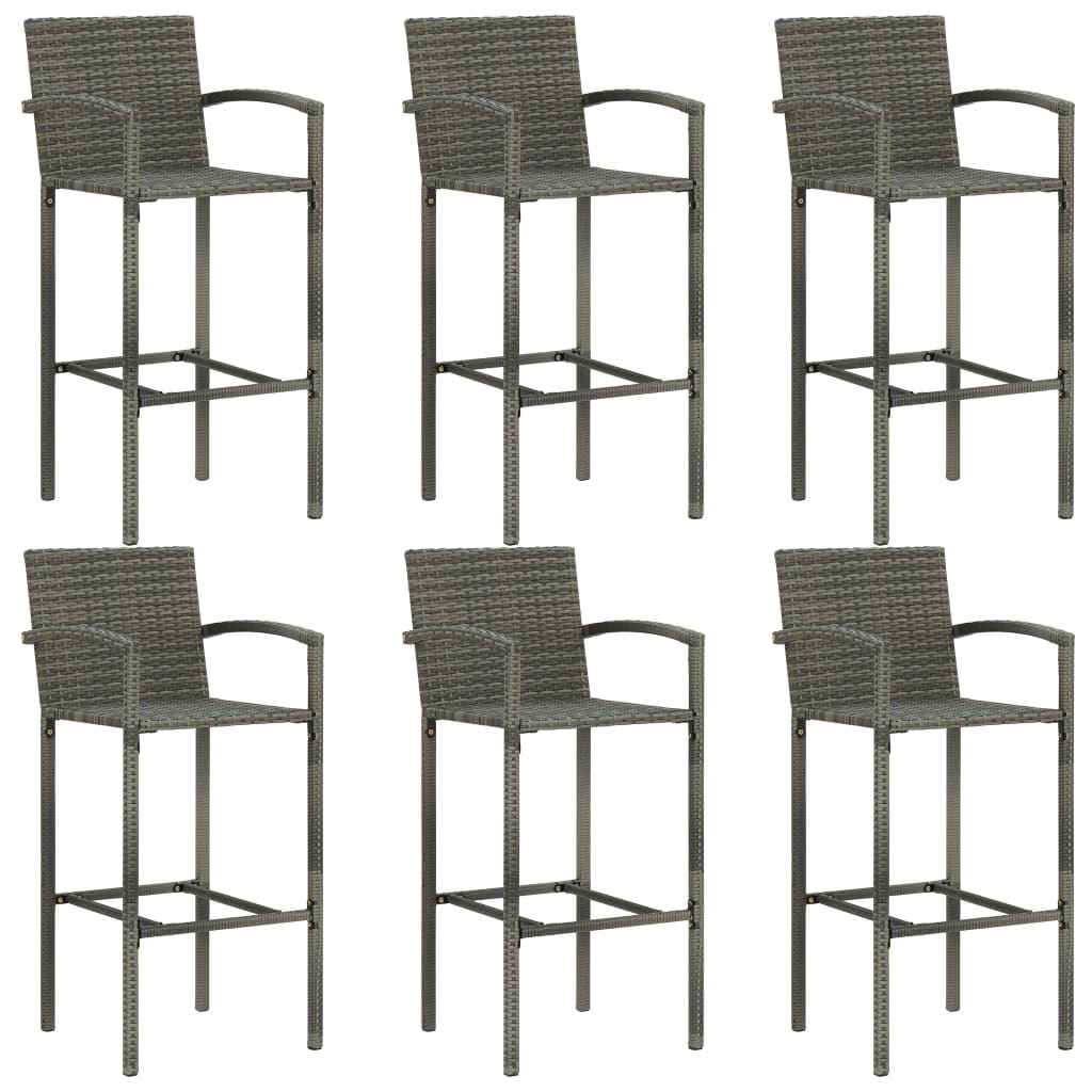 7 Piece Garden Bar Set Grey