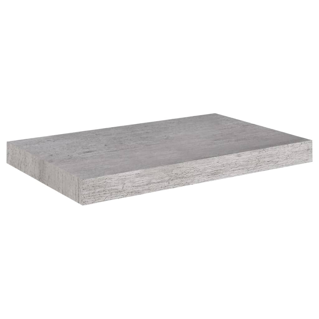 Floating Wall Shelves 2 pcs Concrete Grey 50x23x3.8 cm MDF