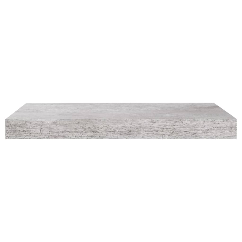 Floating Wall Shelves 2 pcs Concrete Grey 50x23x3.8 cm MDF