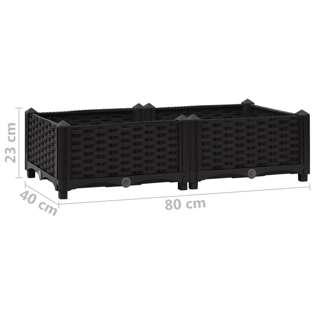 Raised Bed 80x40x23 cm Polypropylene