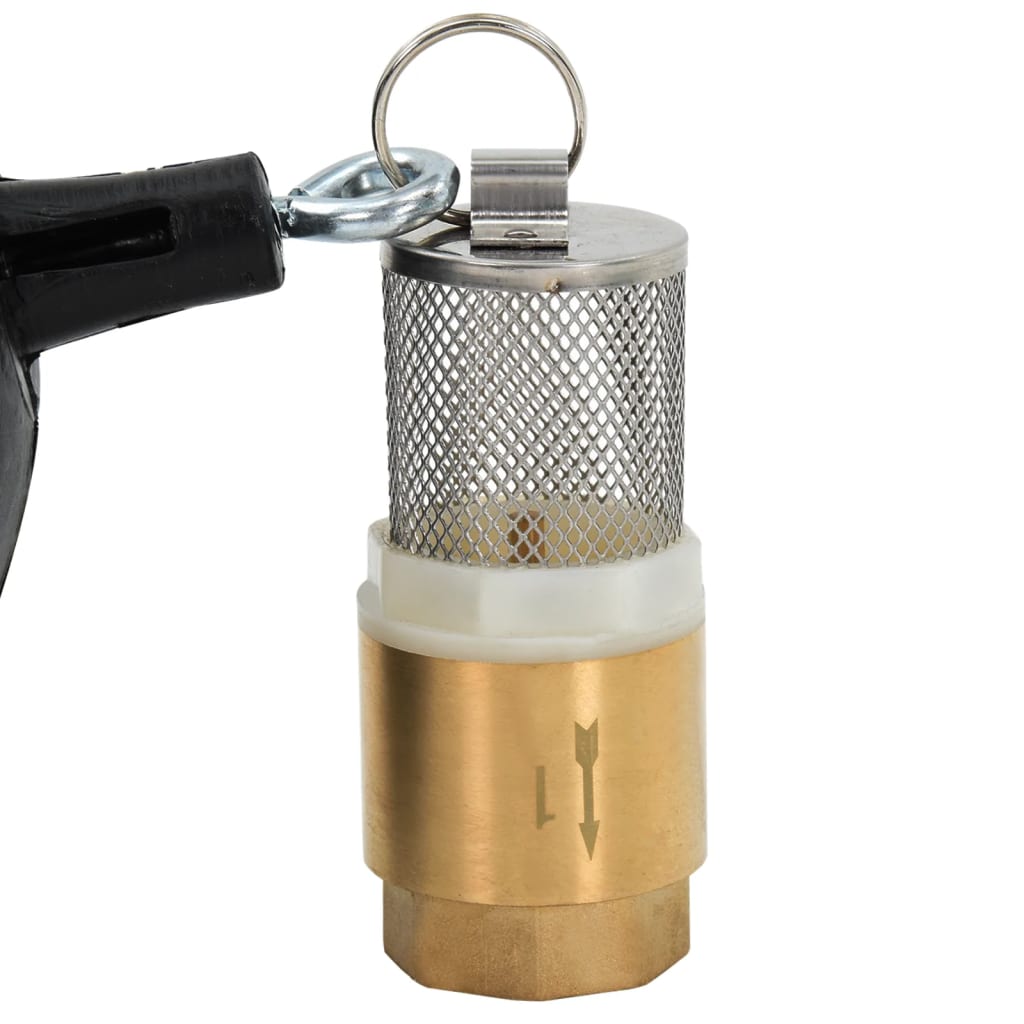 Suction Hose with Brass Connectors Black 1.1" 10 m PVC