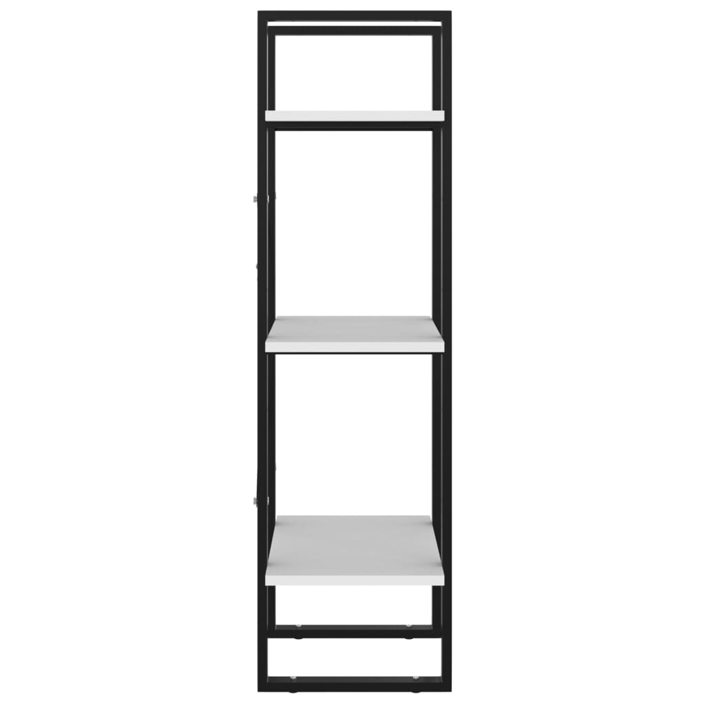 3-Tier Book Cabinet White 40x30x105 cm Engineered Wood