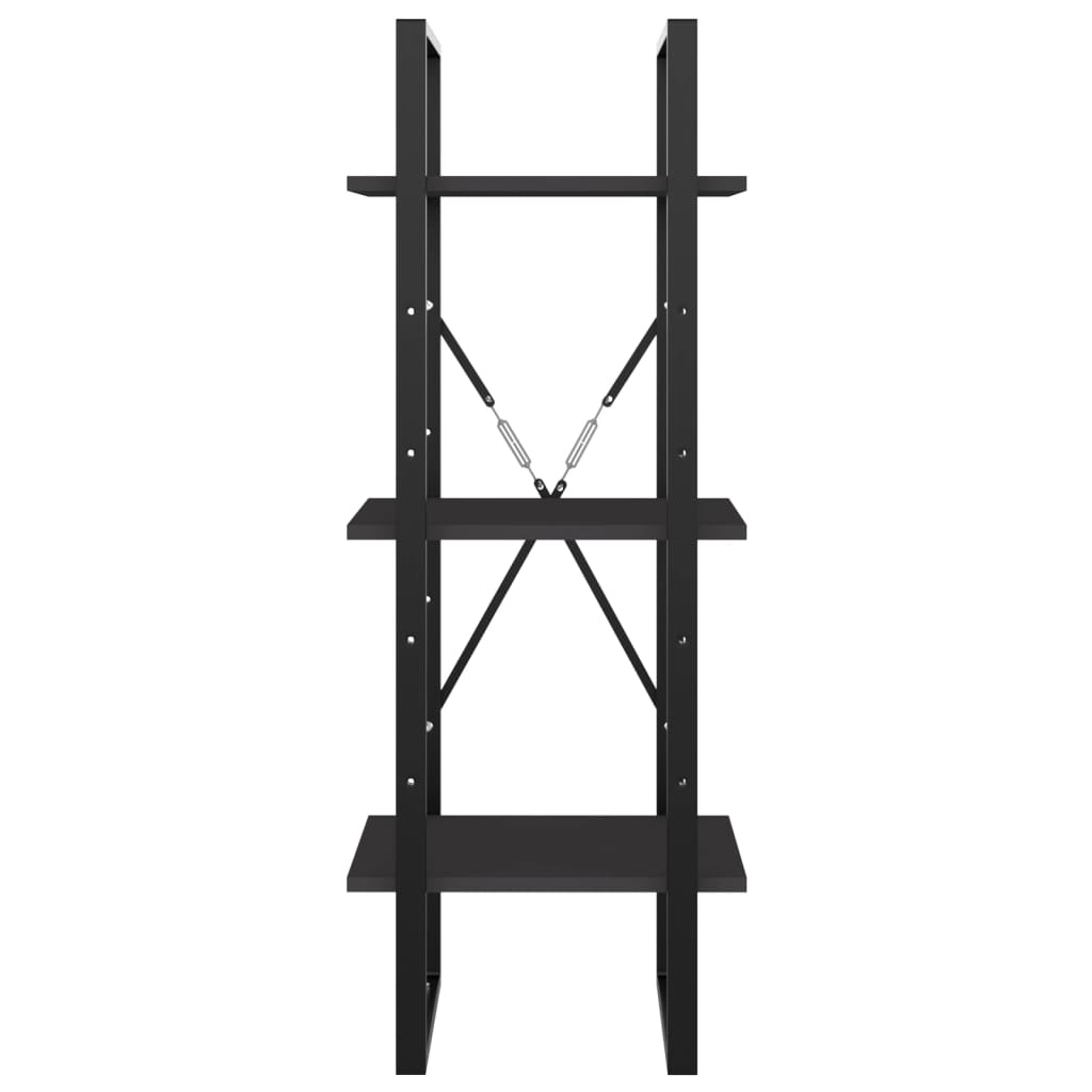 3-Tier Book Cabinet Grey 40x30x105 cm Engineered Wood