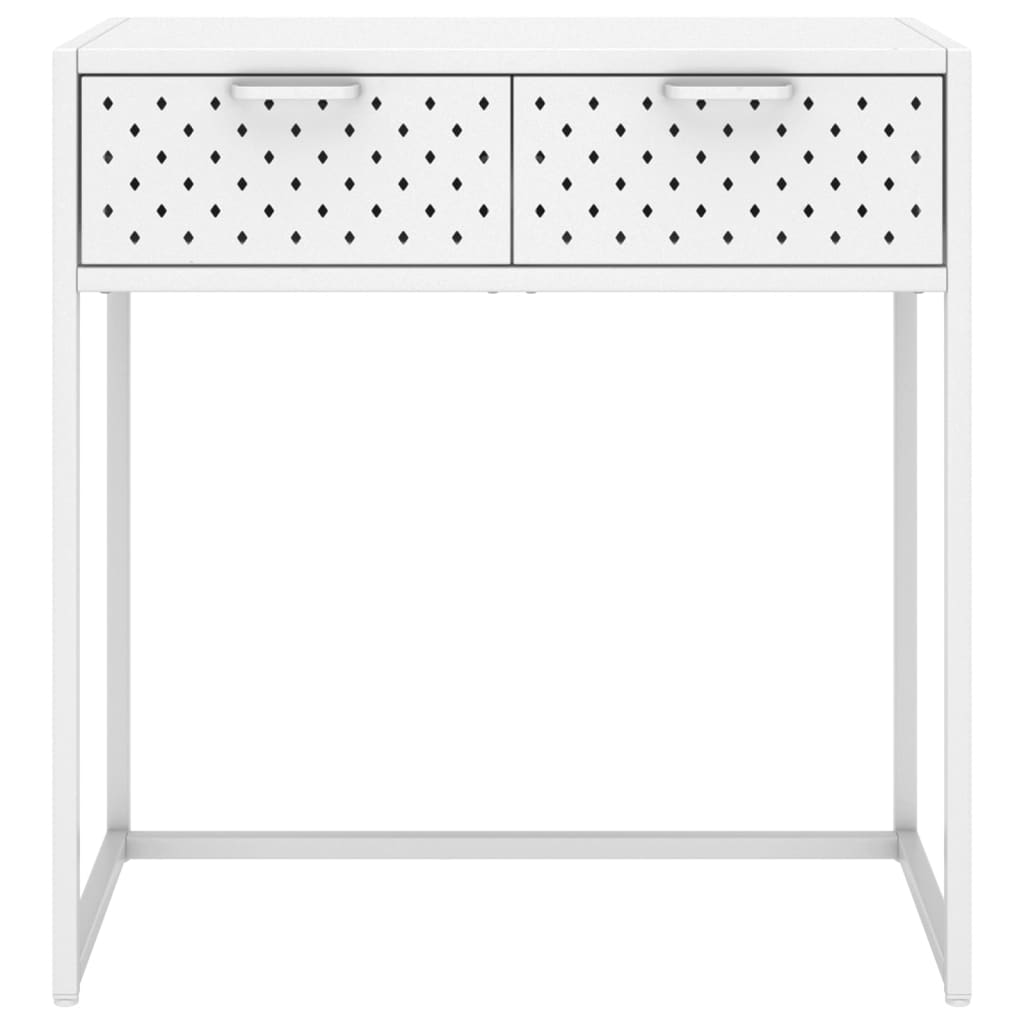 Console Table White 72x35x75 cm Steel