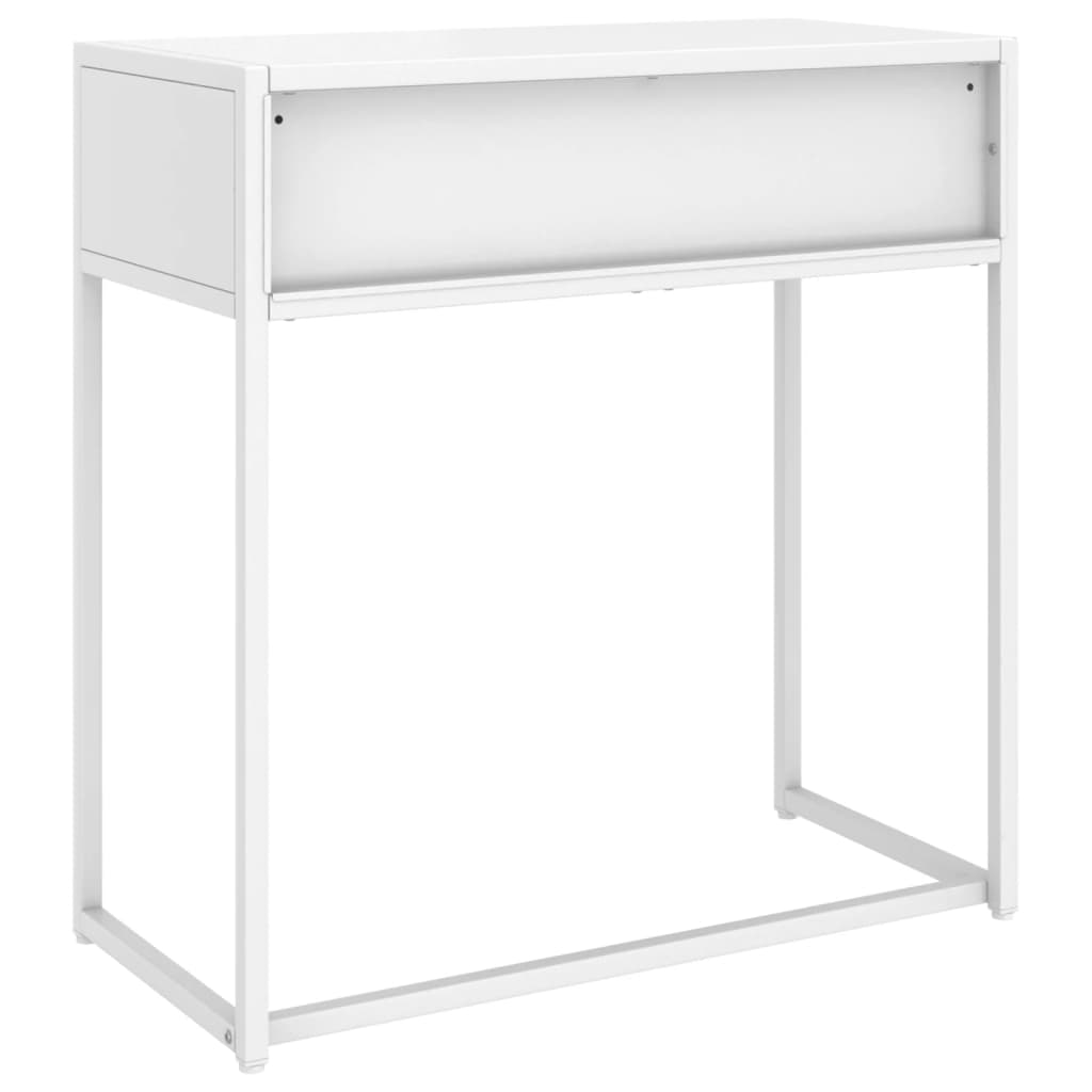 Console Table White 72x35x75 cm Steel