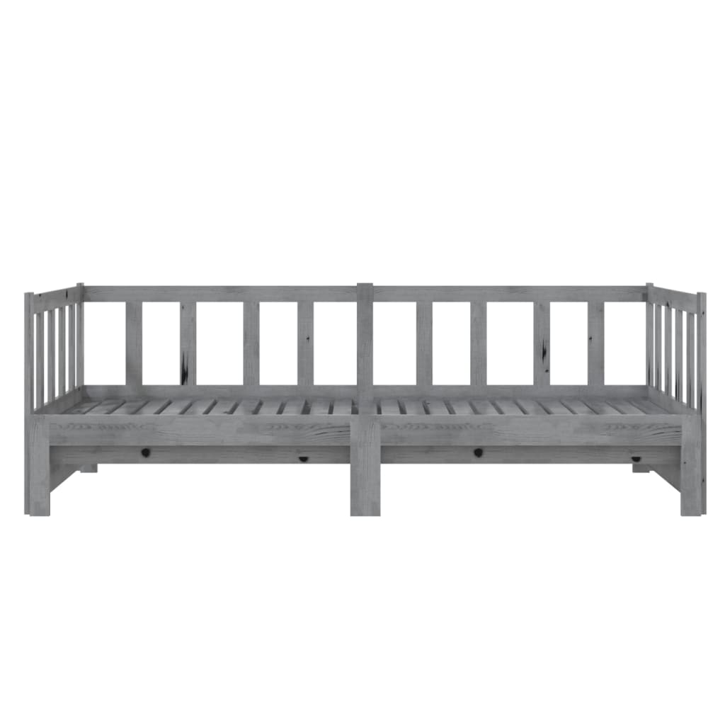 Pull-out Day Bed without Mattress Grey 2x(90x200)cm
