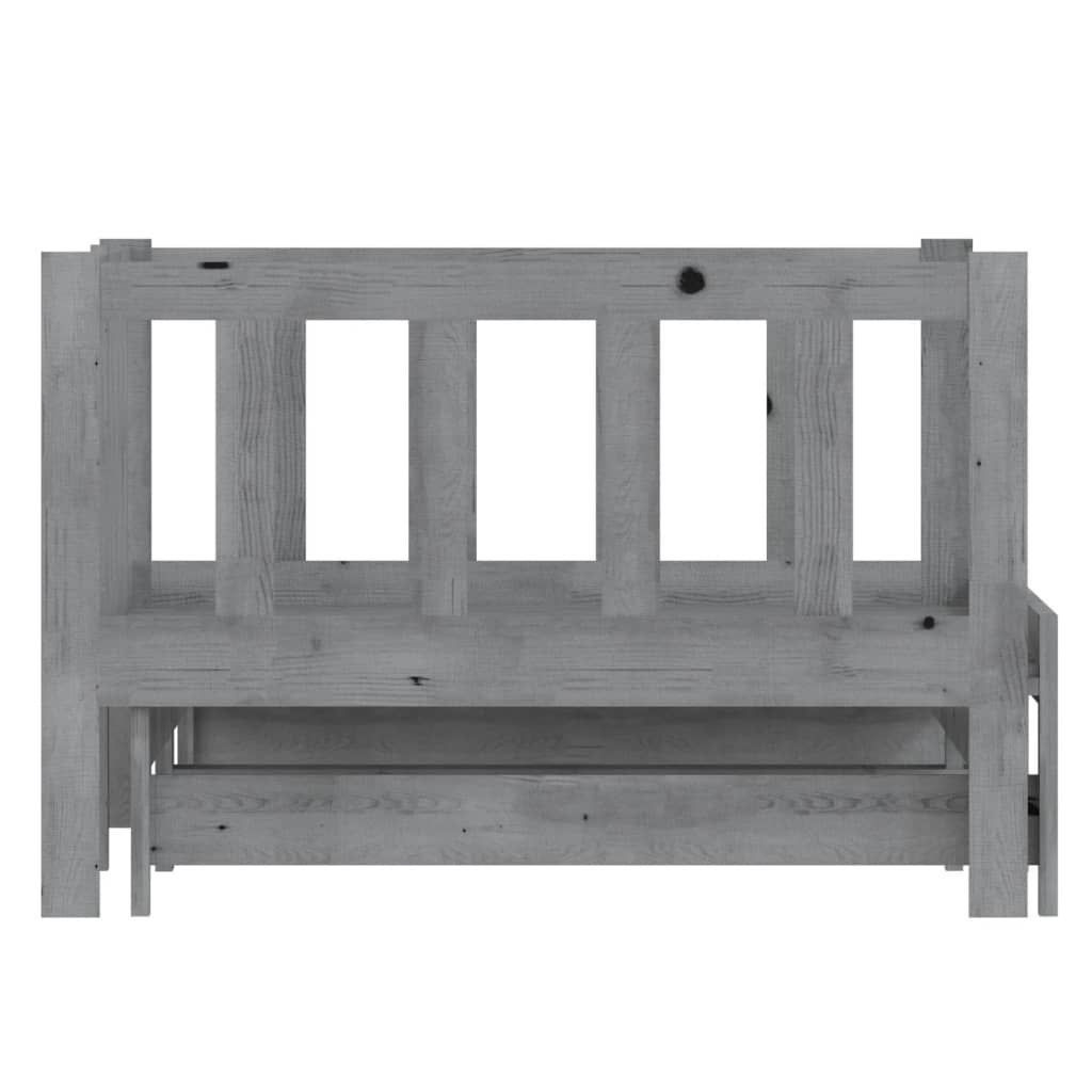 Pull-out Day Bed without Mattress Grey 2x(90x200)cm