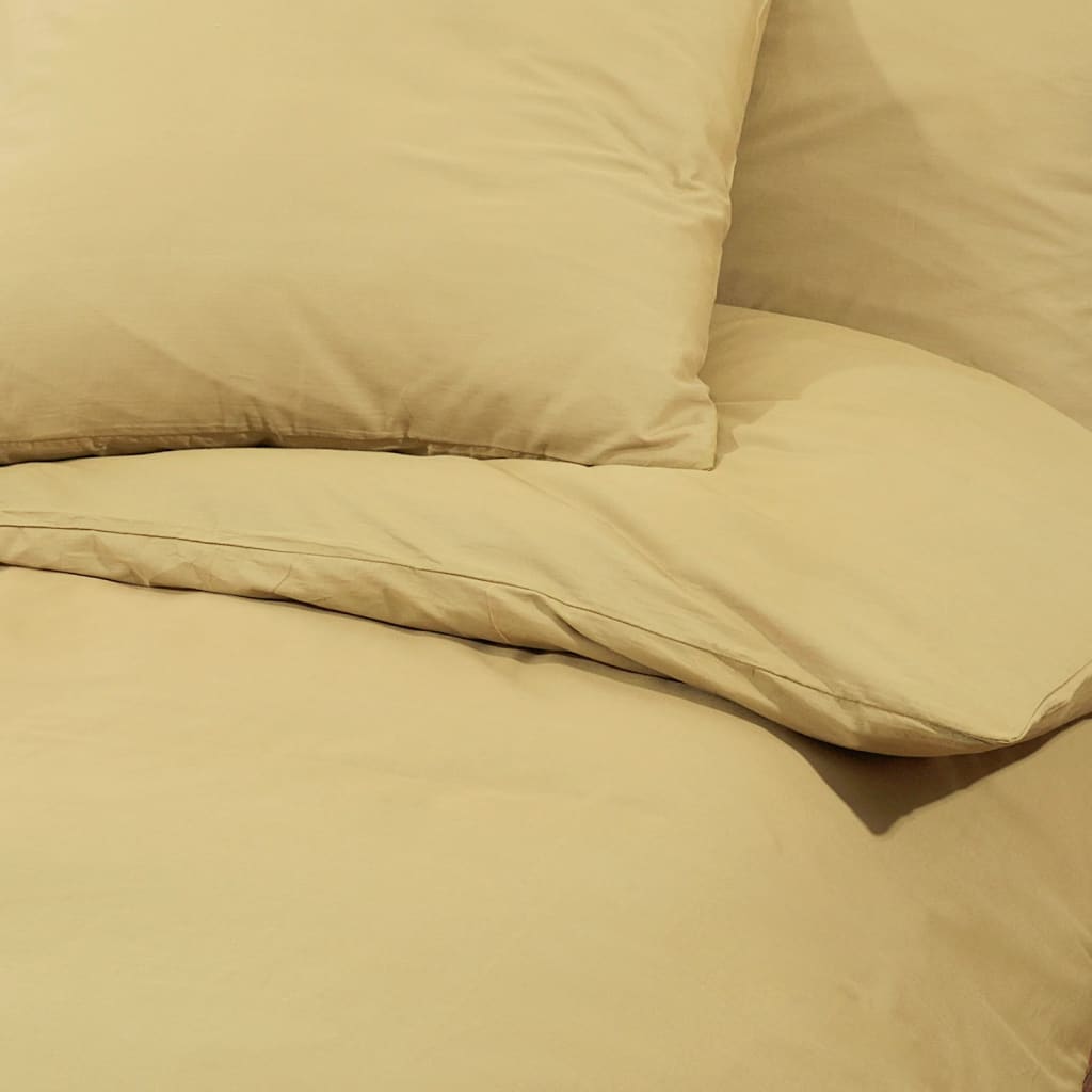 Duvet Cover Set Taupe 135x200 cm Light-weight Microfiber