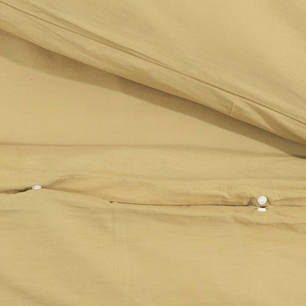 Duvet Cover Set Taupe 135x200 cm Cotton
