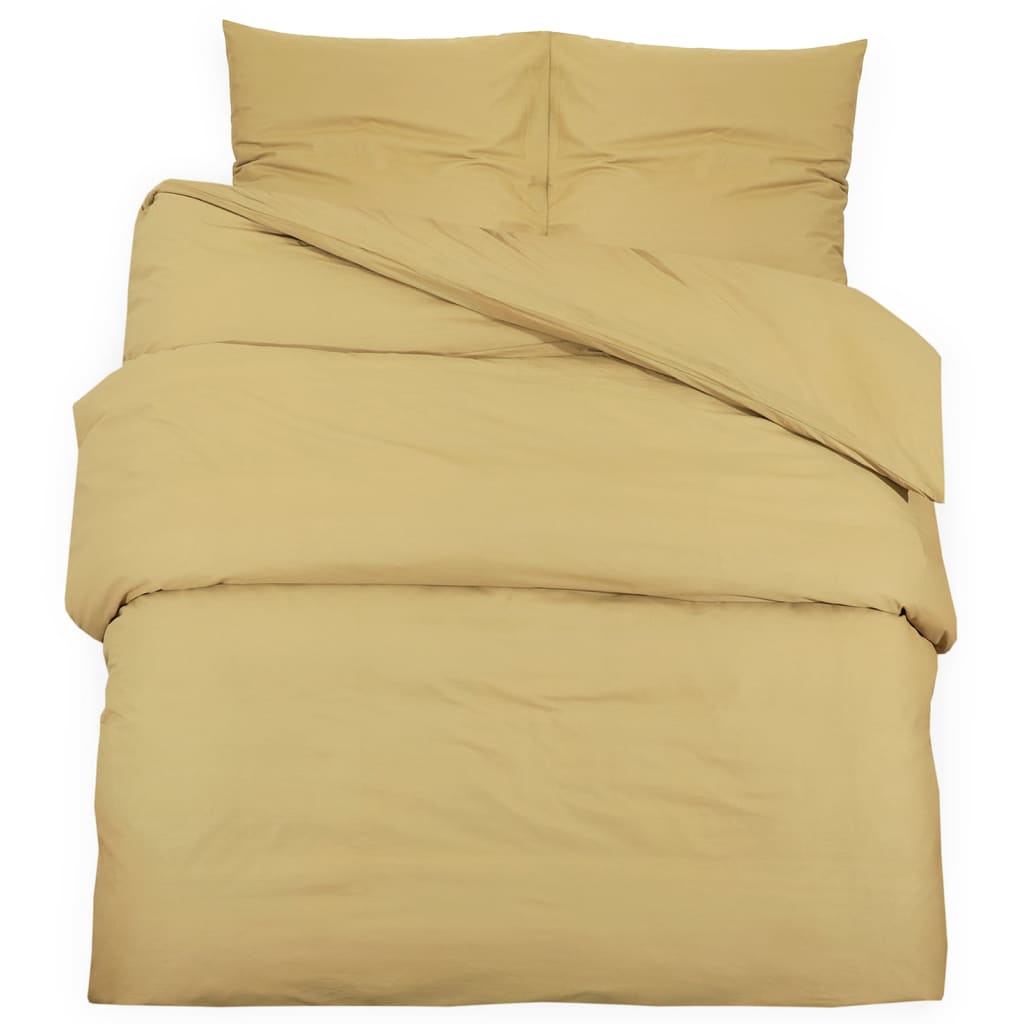 Duvet Cover Set Taupe 135x200 cm Cotton