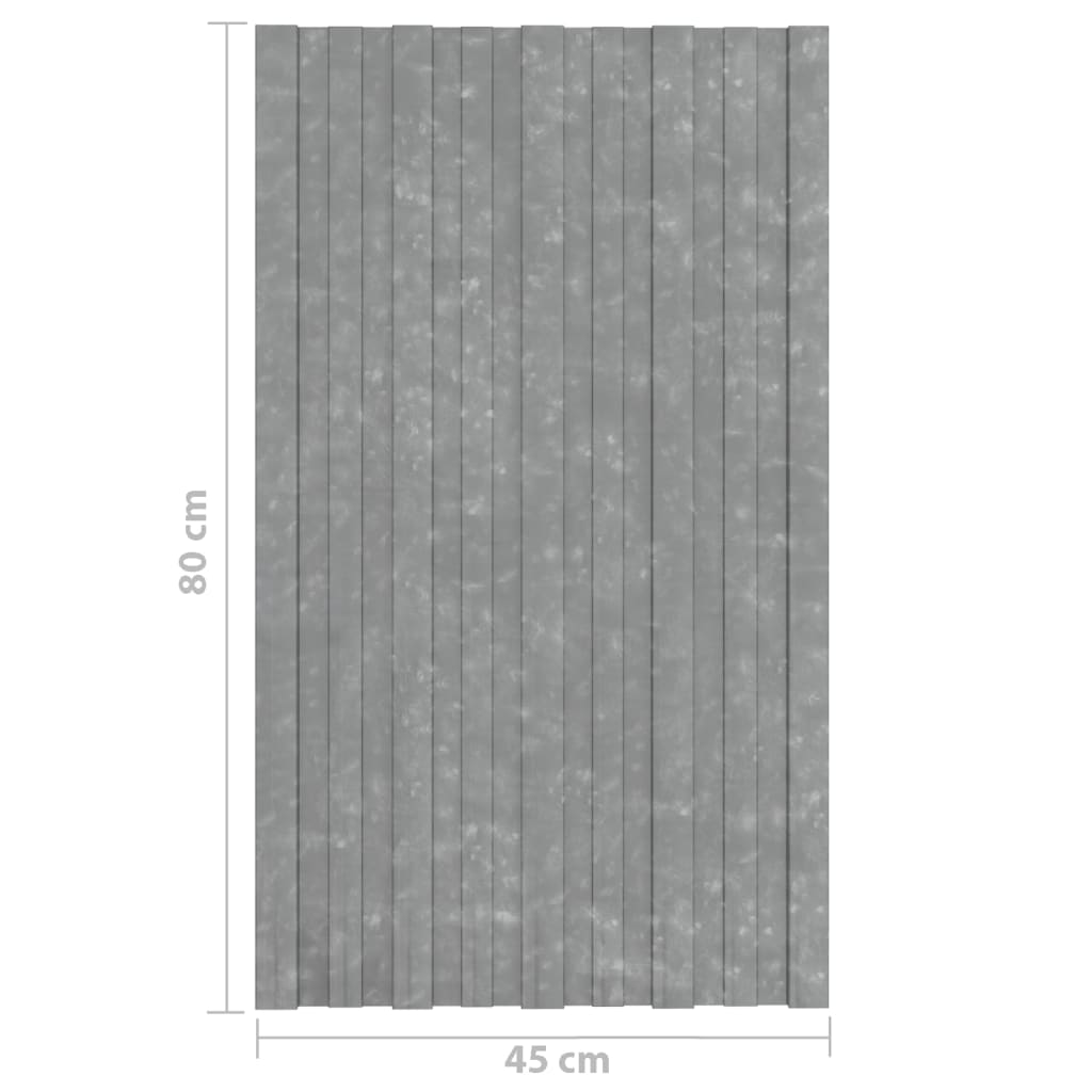 Roof Panels 36 pcs Galvanised Steel Silver 80x45 cm