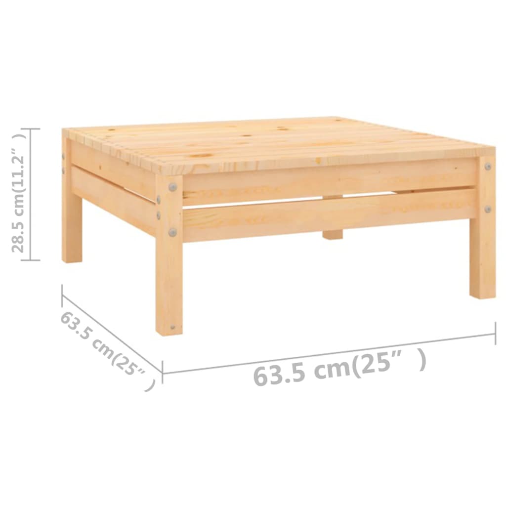 7 Piece Garden Lounge Set Solid Wood Pine
