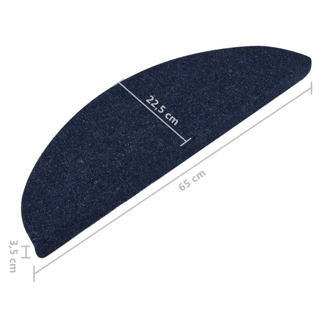Stair Mats Self-adhesive 15 pcs 65x22.5x3.5 cm Blue