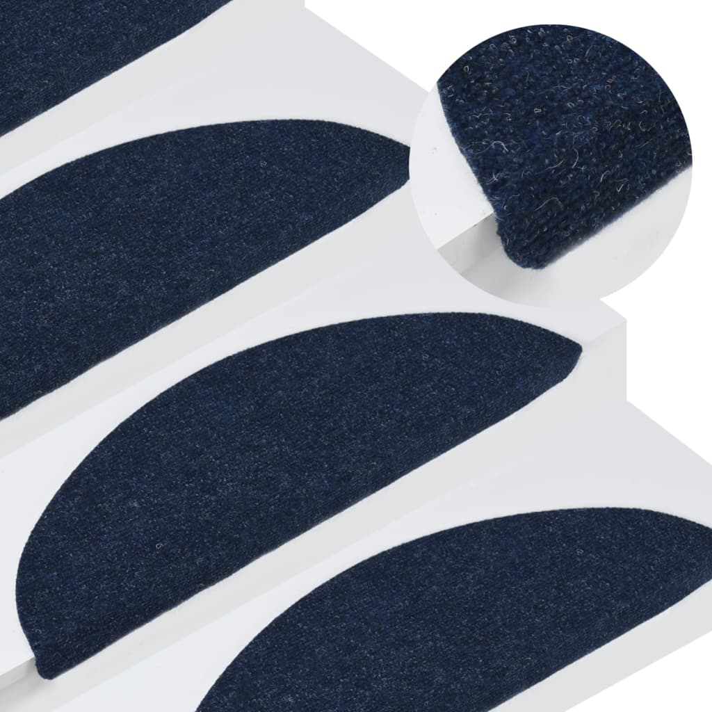 Stair Mats Self-adhesive 15 pcs 65x22.5x3.5 cm Blue