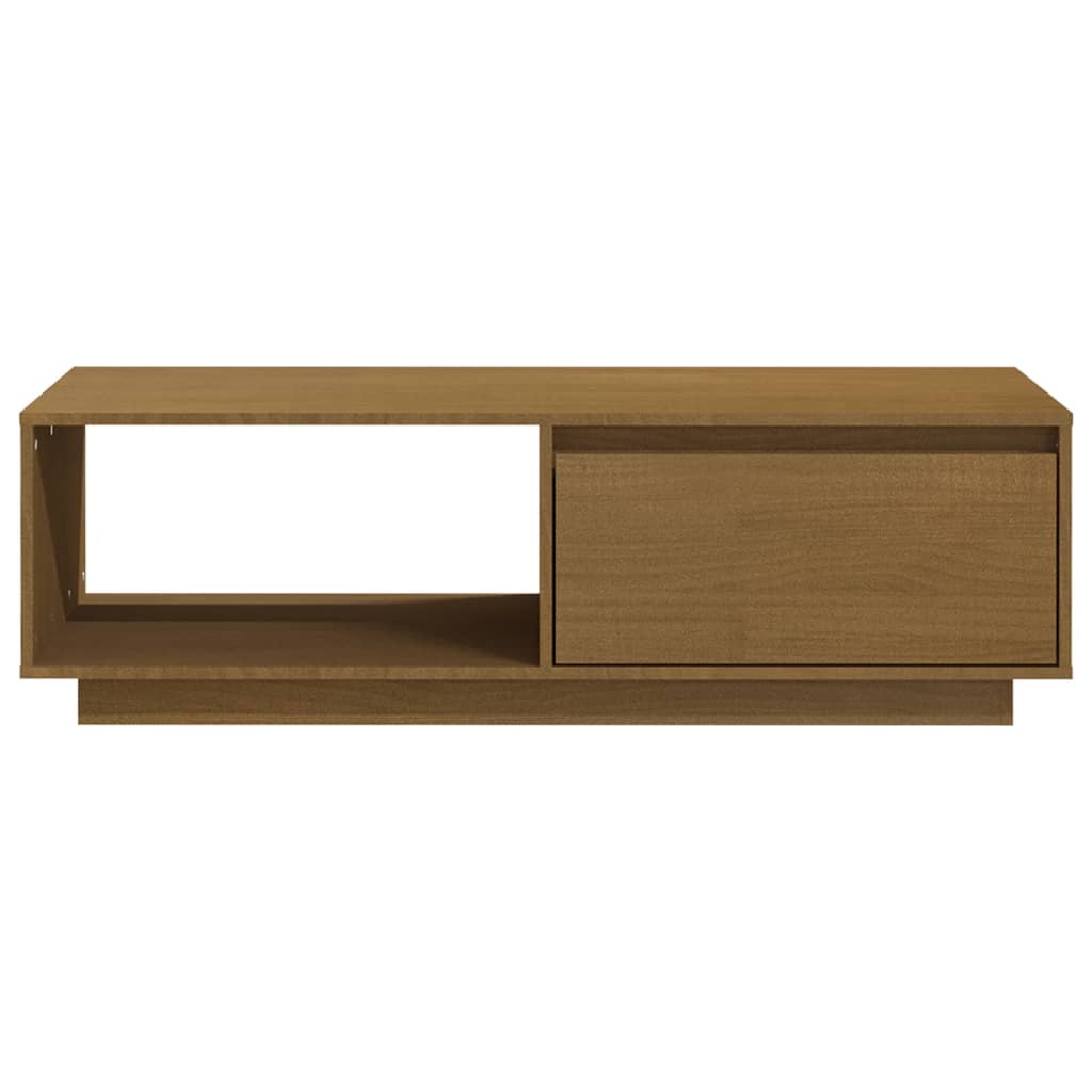 Coffee Table Honey Brown 110x50x33.5 cm Solid Pinewood