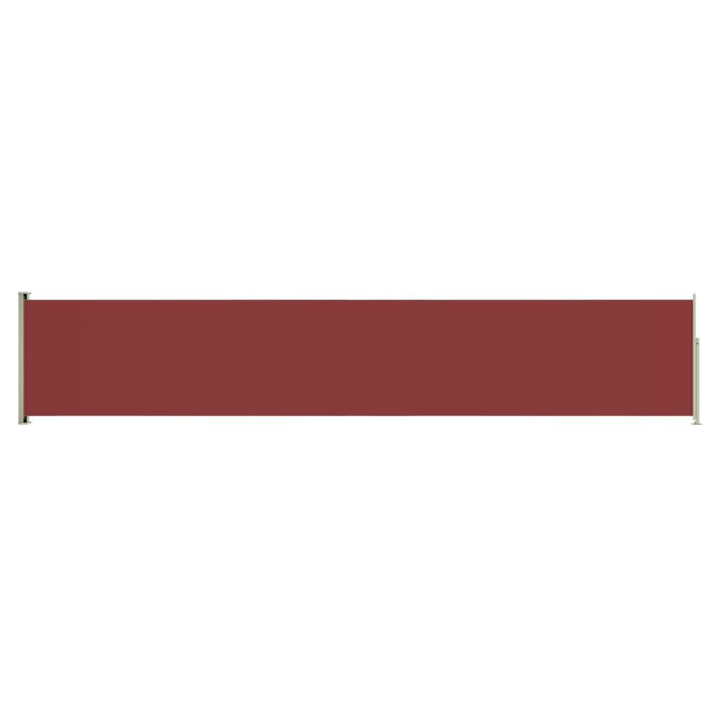 Patio Retractable Side Awning 117x600 cm Red