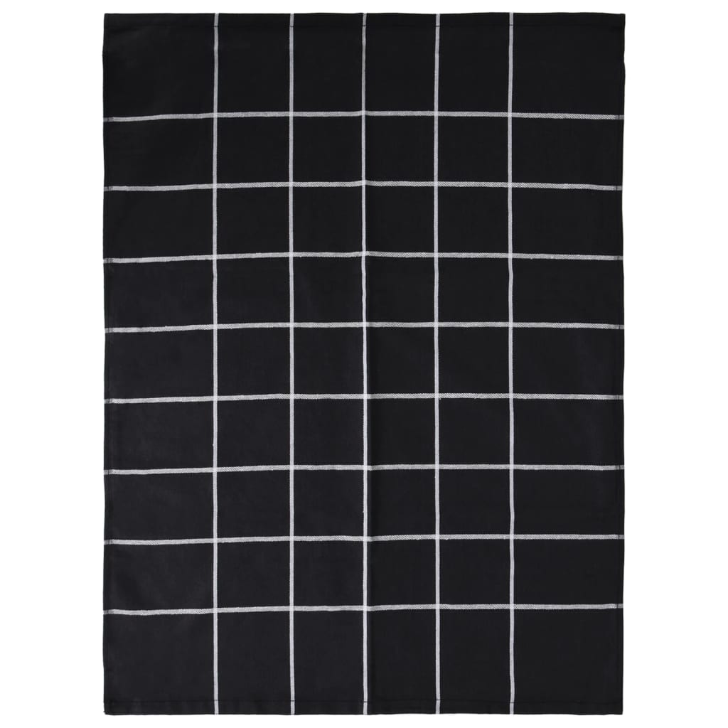 12 Piece Towel Set Black Cotton