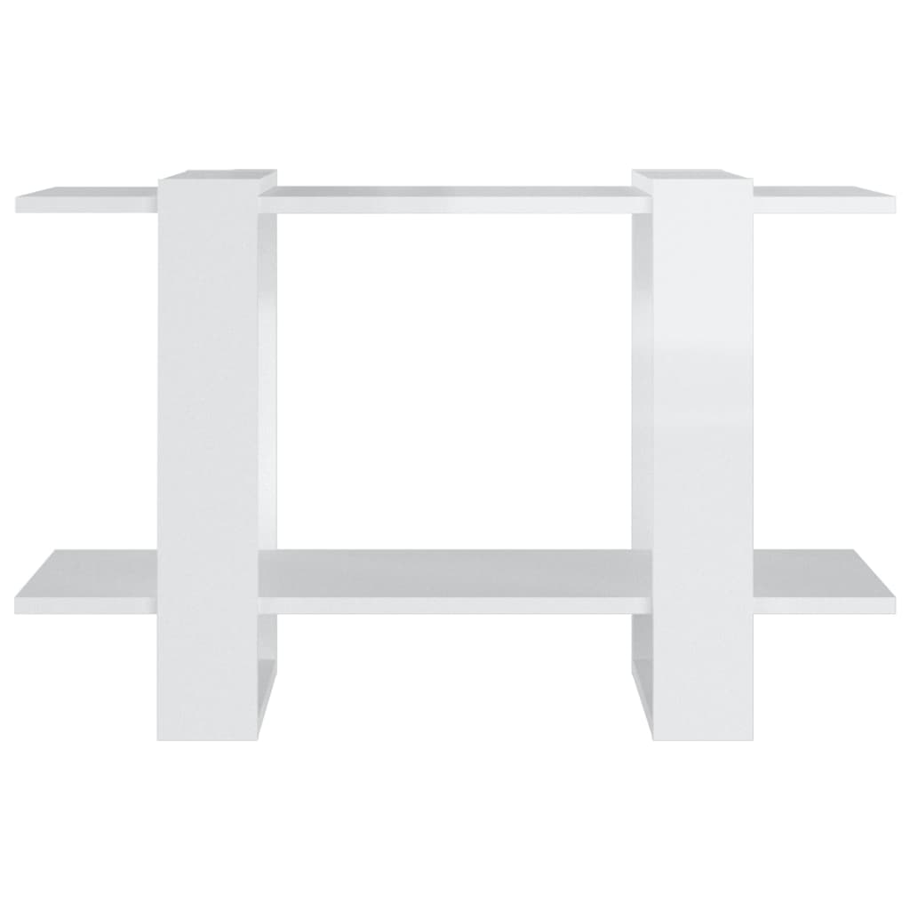 Book Cabinet/Room Divider High Gloss White 80x30x51 cm