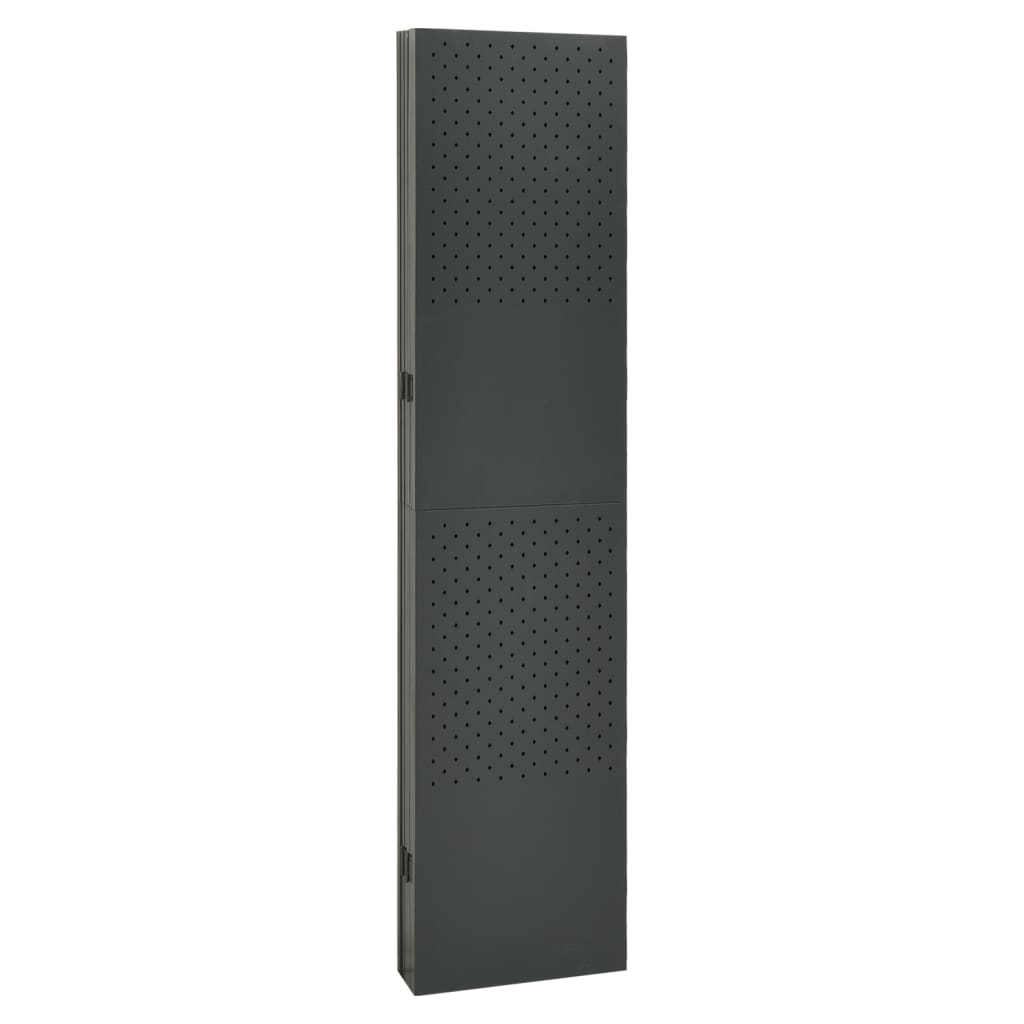 6-Panel Room Dividers 2 pcs Anthracite 240x180 cm Steel