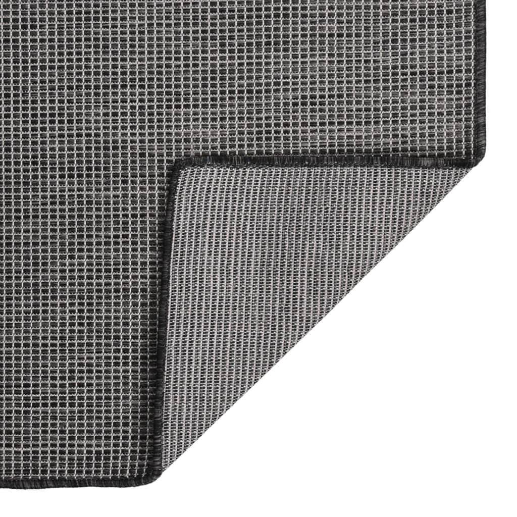 Outdoor Flatweave Rug 160x230 cm Grey
