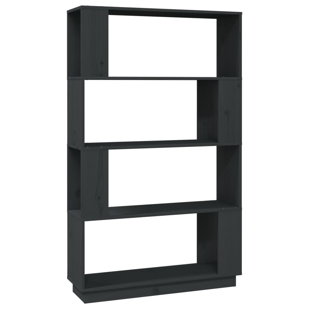 Book Cabinet/Room Divider Grey 80x25x132 cm Solid Wood Pine