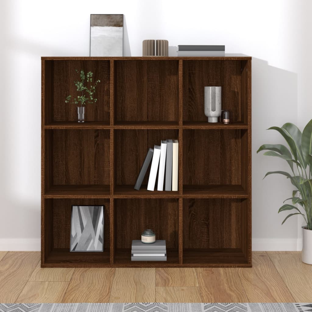 Book Cabinet Brown Oak 98x29x97.5 cm