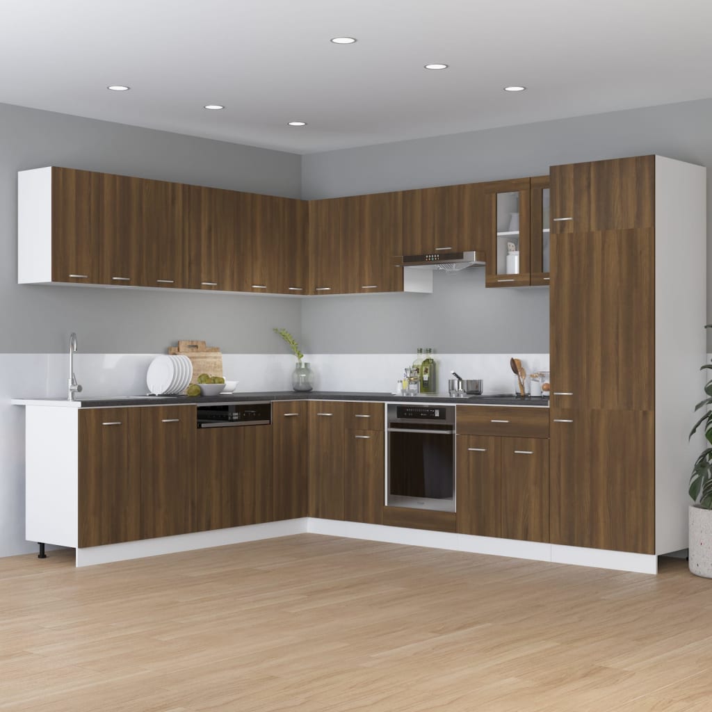 Hanging Corner Cabinet Lyon Brown Oak 57x57x60 cm Engineered Wood