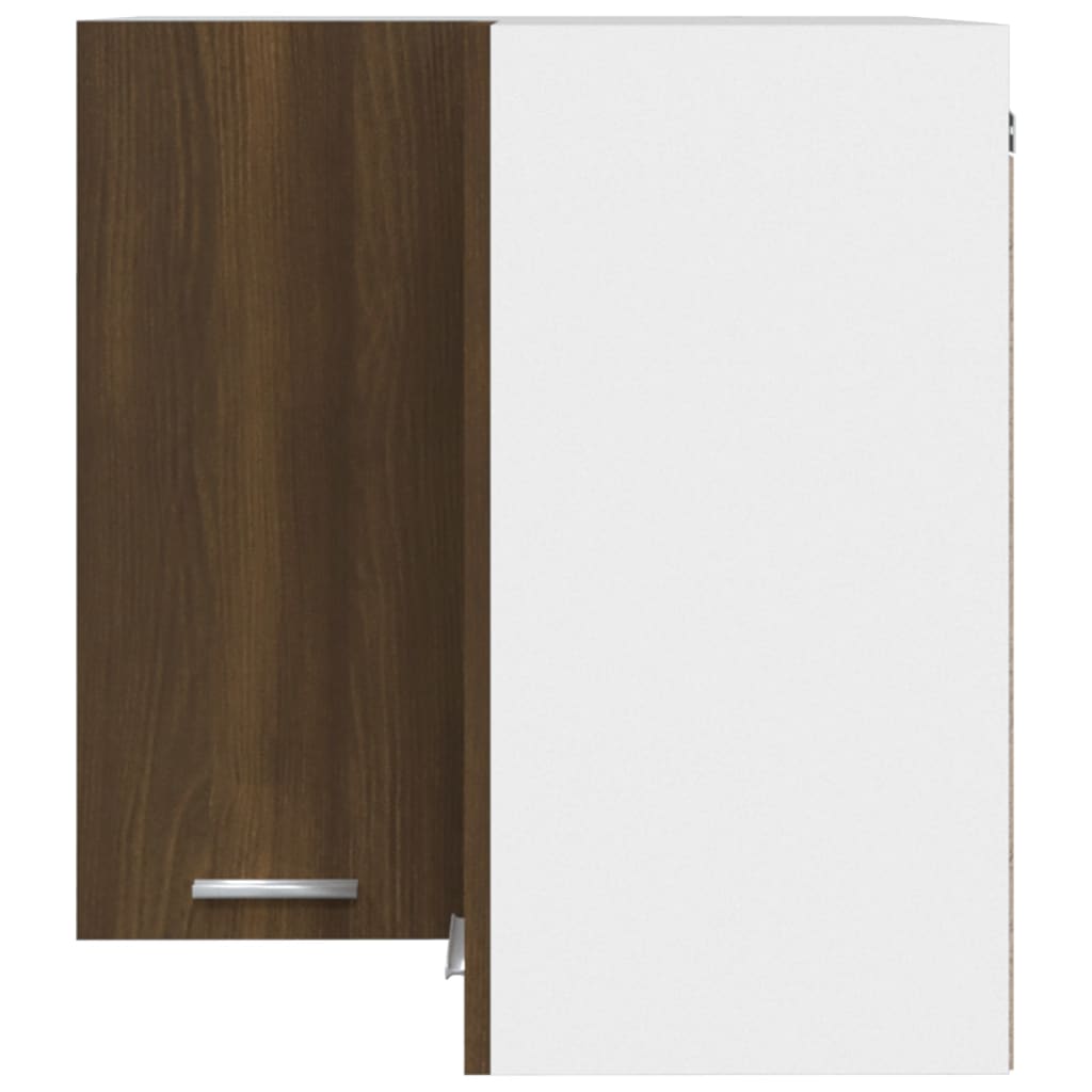Hanging Corner Cabinet Lyon Brown Oak 57x57x60 cm Engineered Wood
