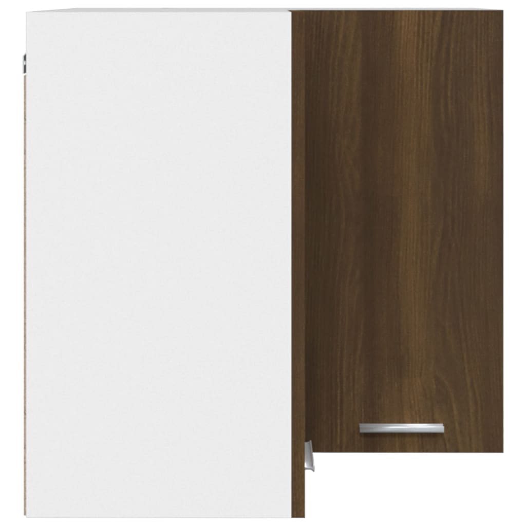 Hanging Corner Cabinet Lyon Brown Oak 57x57x60 cm Engineered Wood