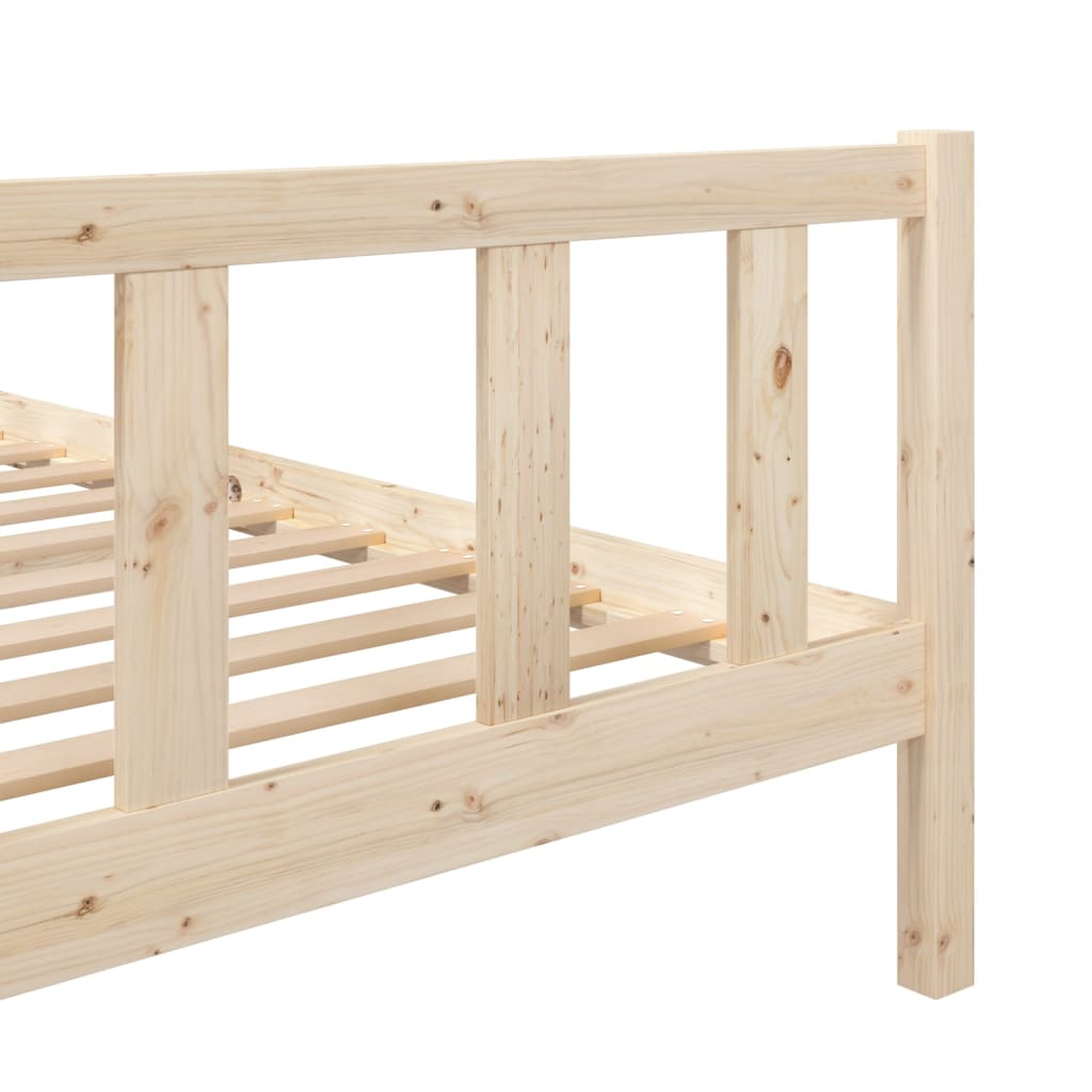 3101133 vidaXL Bed Frame without Mattress Solid Wood 140x190 cm (810062+814144)
