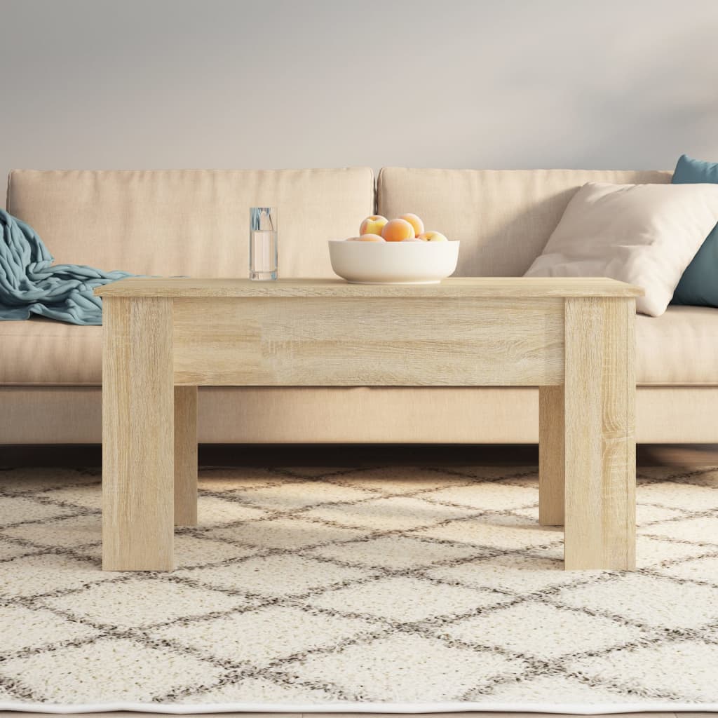 Coffee Table Sonoma Oak 101x49x52 cm Engineered Wood