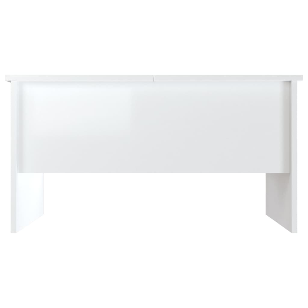 Coffee Table High Gloss White 80x50x42.5 cm Engineered Wood