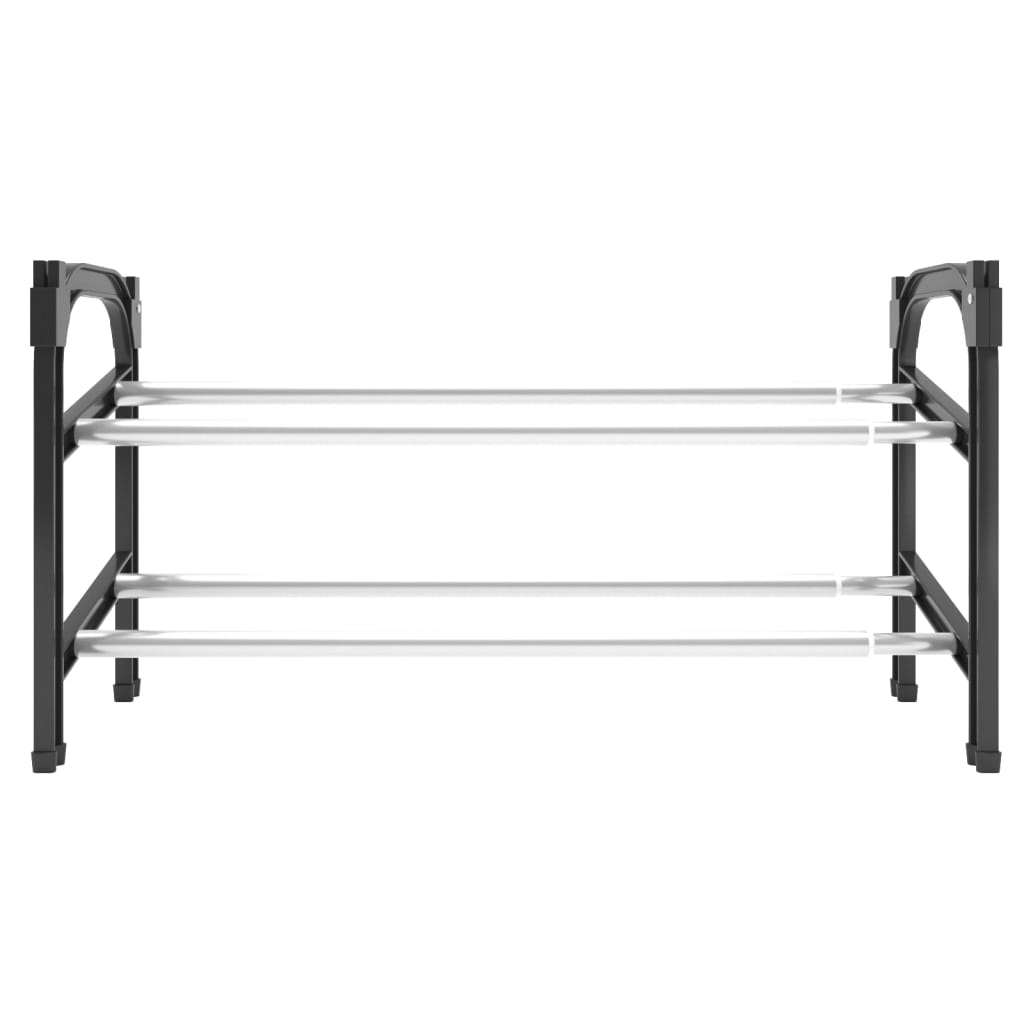 Extendable Shoe Rack with 2 Shelves 119x24x37 cm
