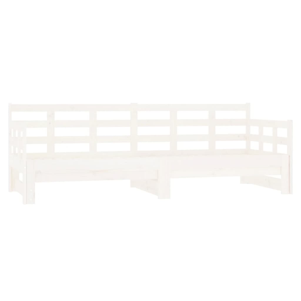 Pull-out Day Bed without Mattress White 2x(80x200) cm
