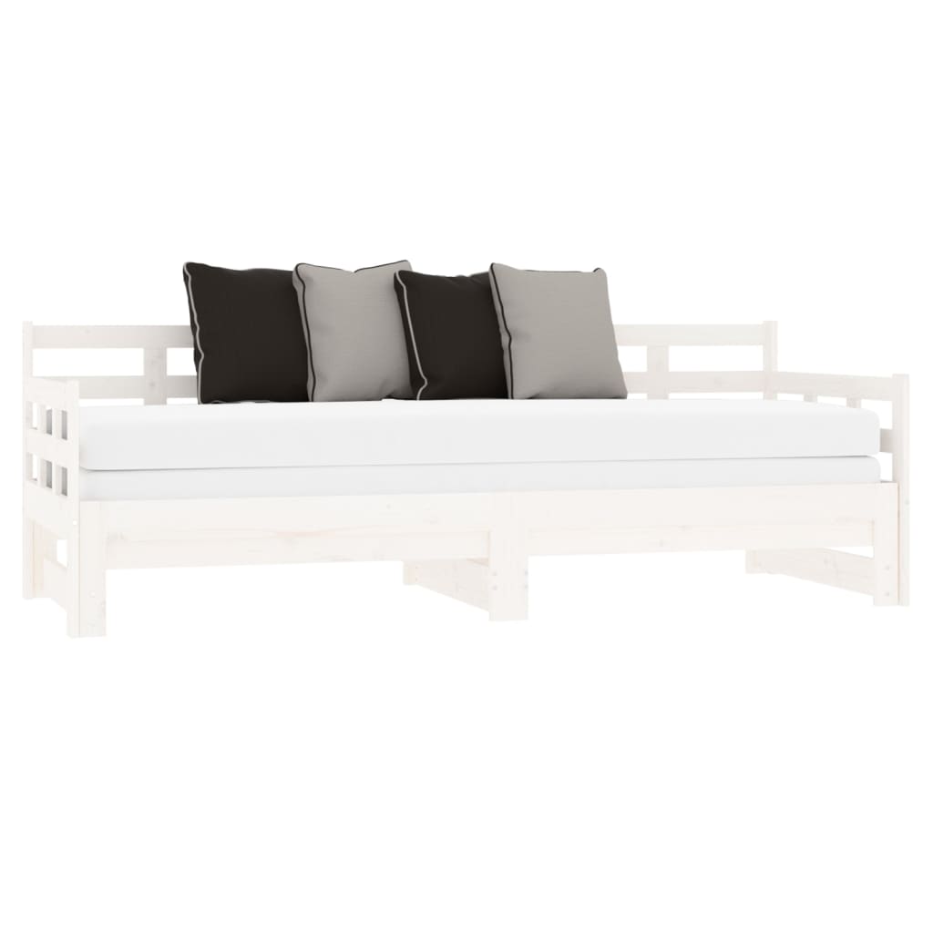 Pull-out Day Bed without Mattress White 2x(80x200) cm