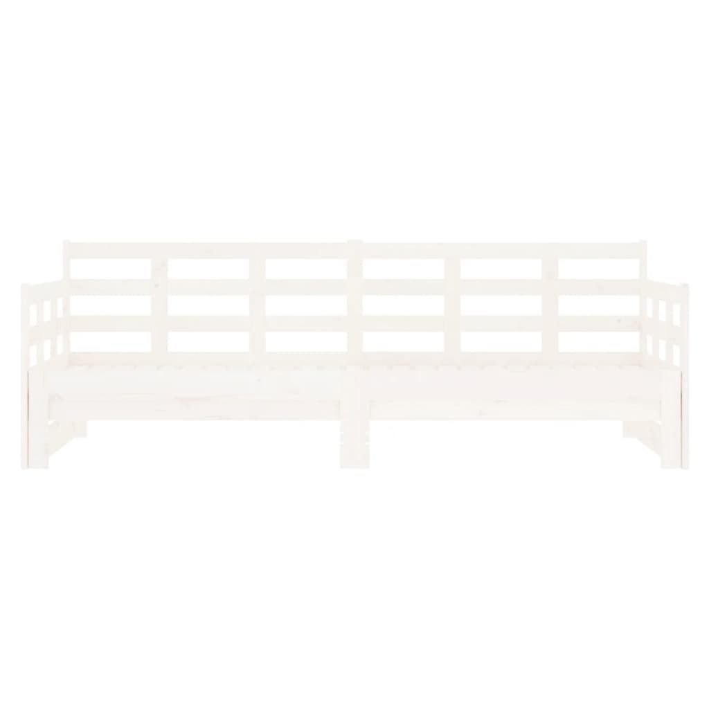 Pull-out Day Bed without Mattress White 2x(80x200) cm