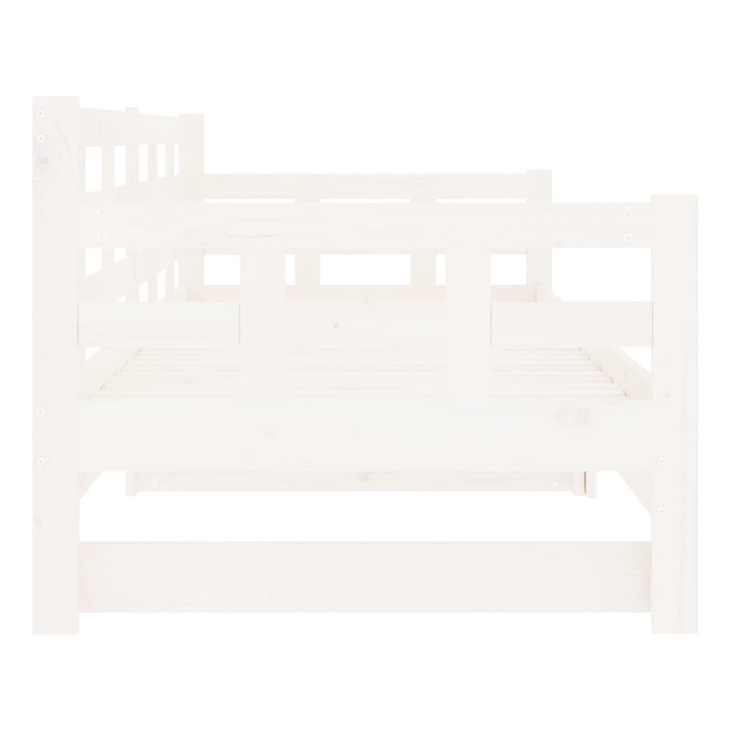 Pull-out Day Bed without Mattress White 2x(80x200) cm