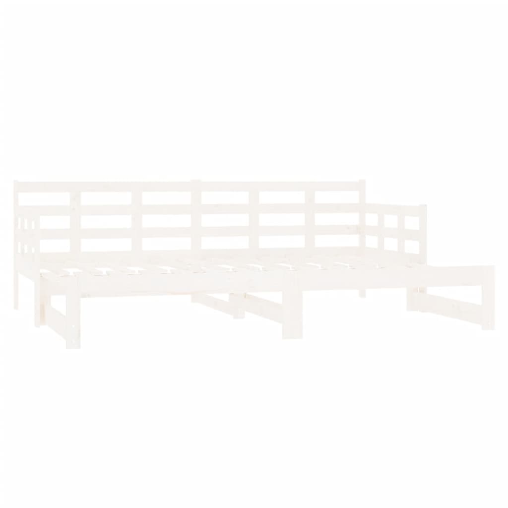 Pull-out Day Bed without Mattress White 2x(80x200) cm
