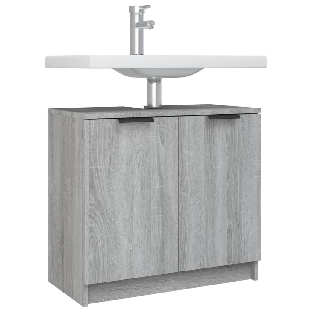 Bathroom Cabinet Grey Sonoma 64.5x33.5x59 cm Engineered Wood
