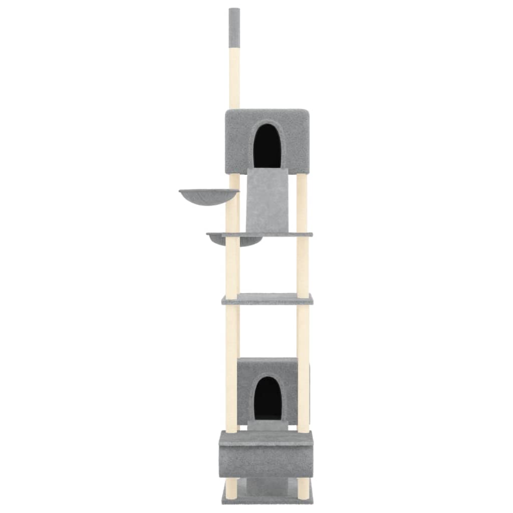 Floor to Ceiling Cat Tree Light Grey 277-303 cm
