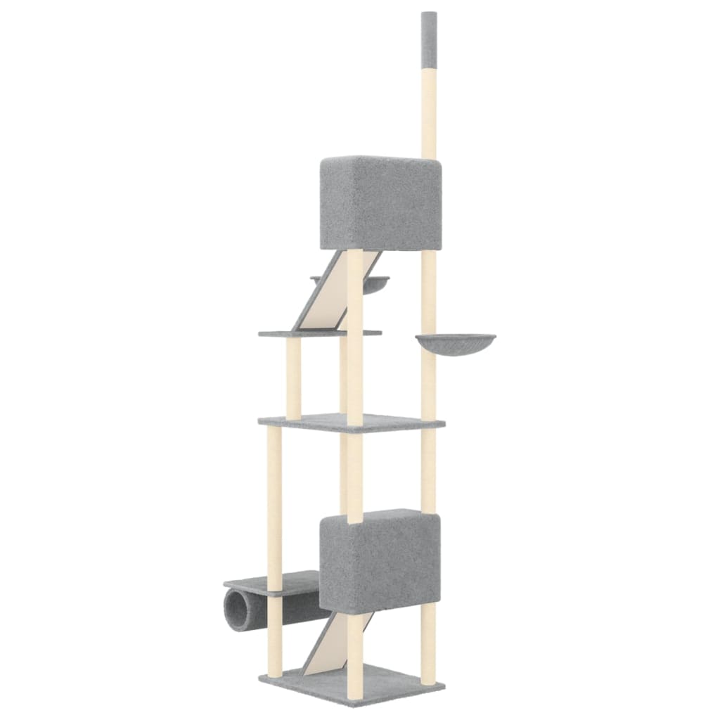 Floor to Ceiling Cat Tree Light Grey 277-303 cm