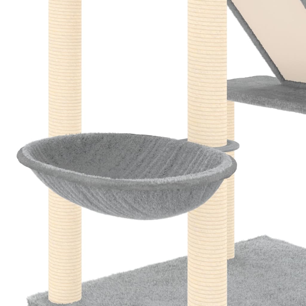 Floor to Ceiling Cat Tree Light Grey 277-303 cm
