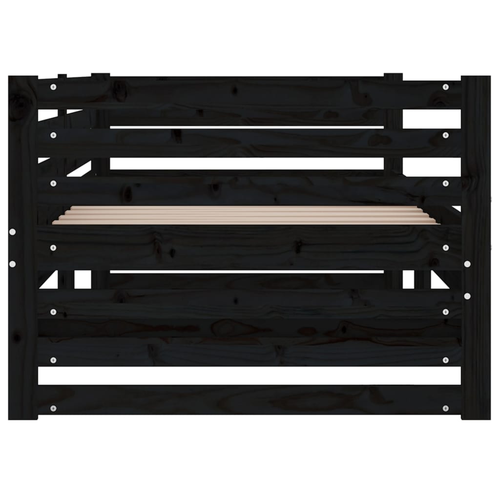 Pull-out Day Bed without Mattress Black 2x(90x190)cm