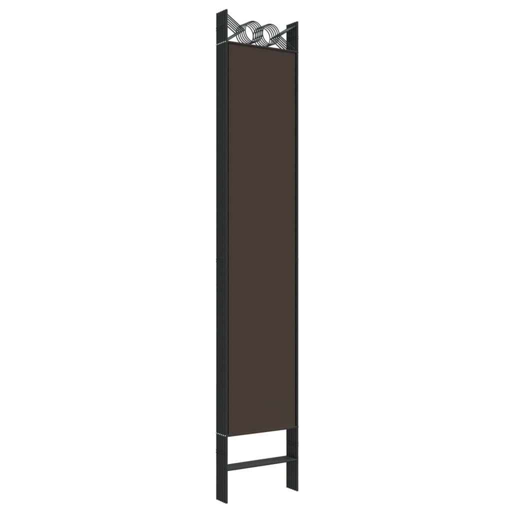 6-Panel Room Divider Brown 240x220 cm Fabric