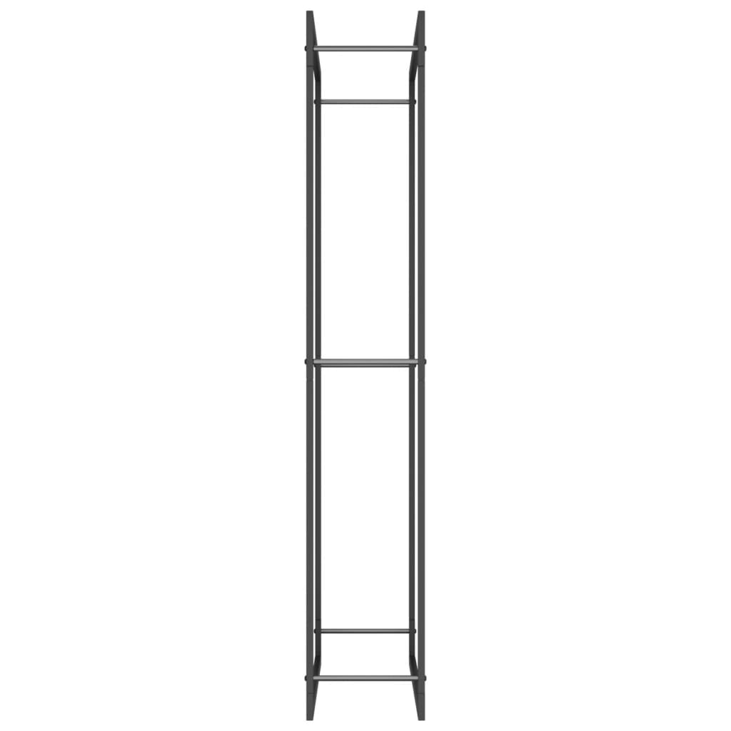 Firewood Rack Matt Black 80x28x154 cm Steel