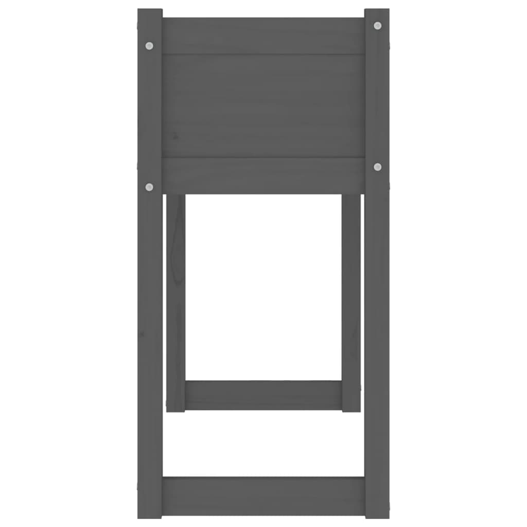 Planter Grey 78x40x81 cm Solid Wood Pine