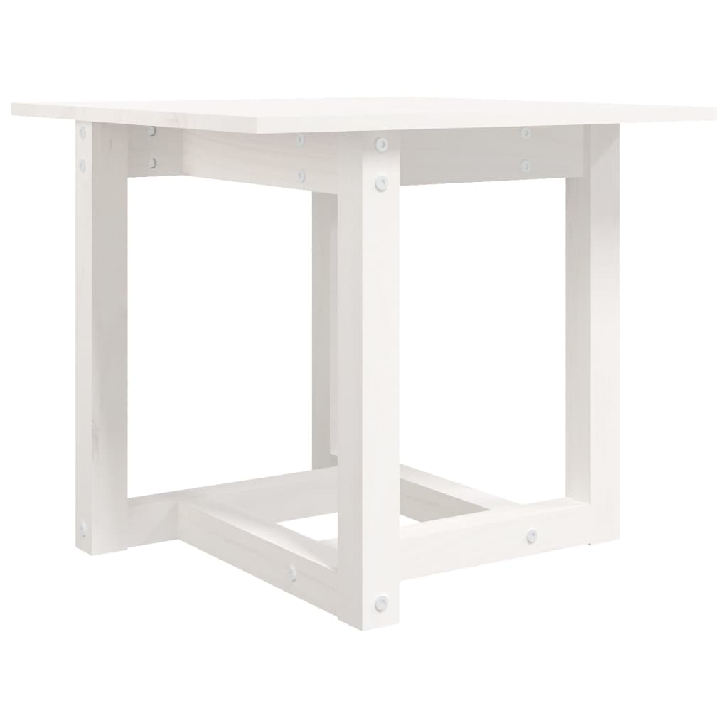 Coffee Table White 50x50x45 cm Solid Wood Pine