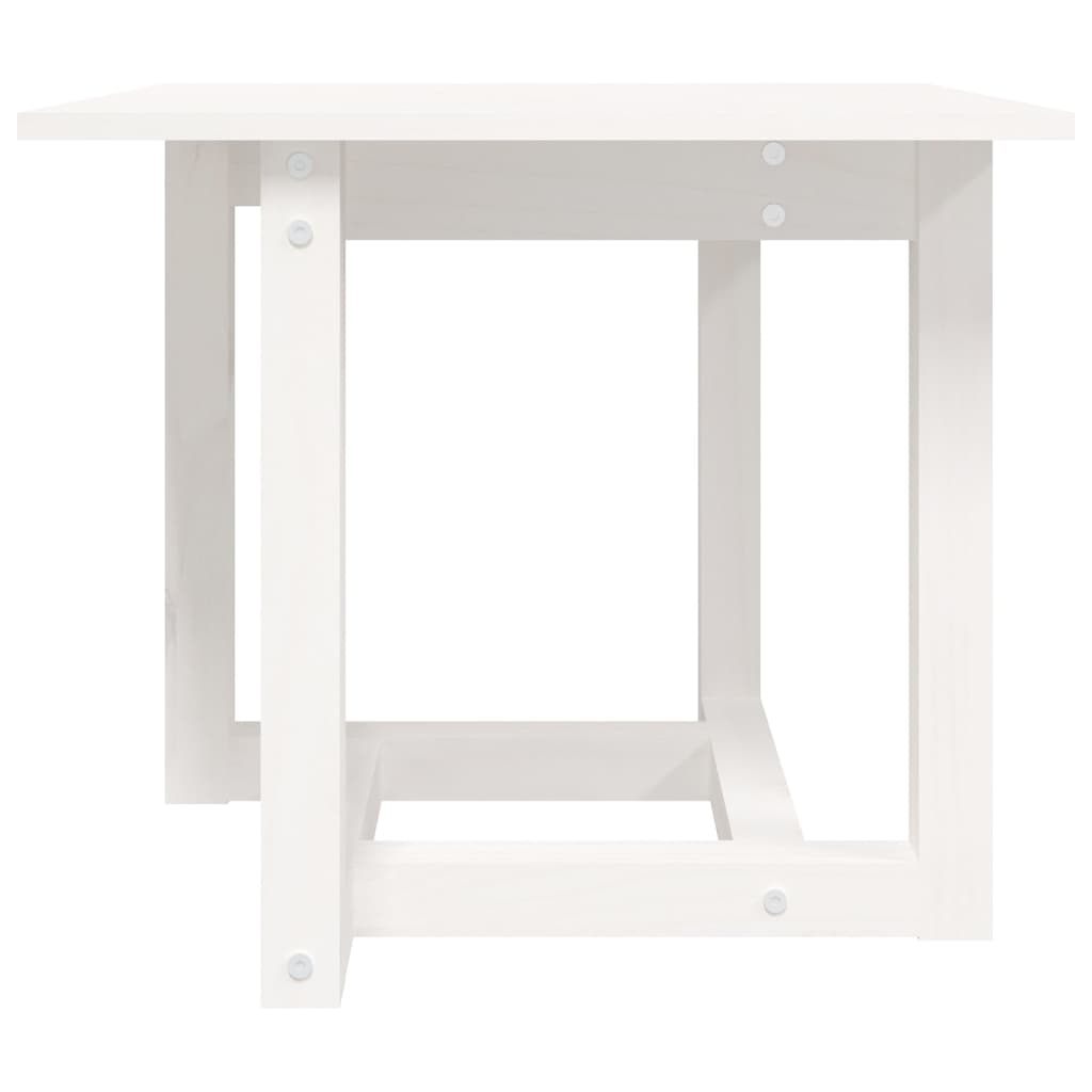 Coffee Table White 50x50x45 cm Solid Wood Pine