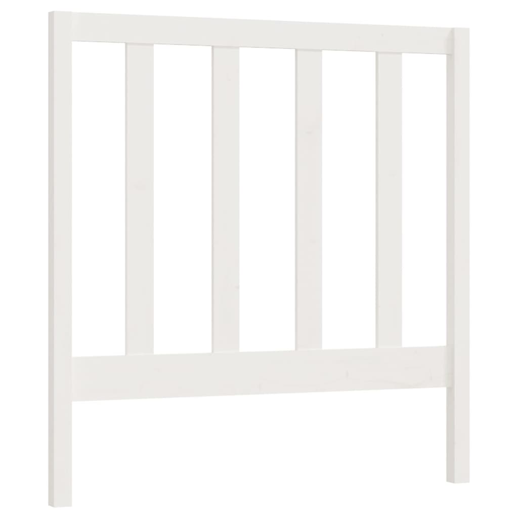Bed Headboard White 95x4x100 cm Solid Wood Pine